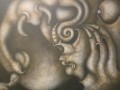 Seelenfänger 2019 Tusche, Acryl auf Papier 71,5x60,5 cm